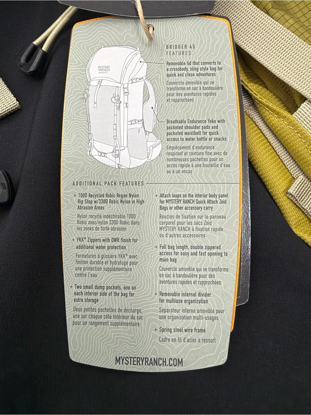 Mystery Ranch Bridger 45 medium dal brand new backpack
